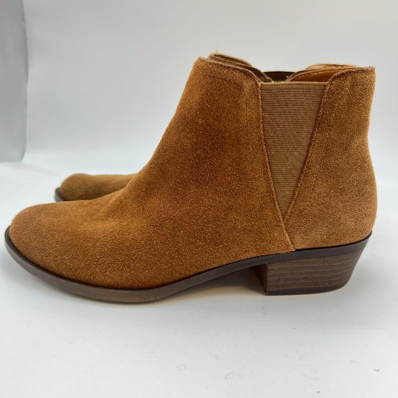 Kensie Suede Booties Sz 10 Leather/Textile Upper Side Zipper Like New - Picture 3 of 9